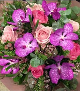 Pink Orchids & Roses